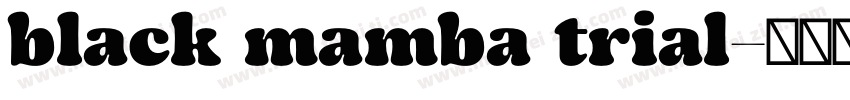 black mamba trial字体转换